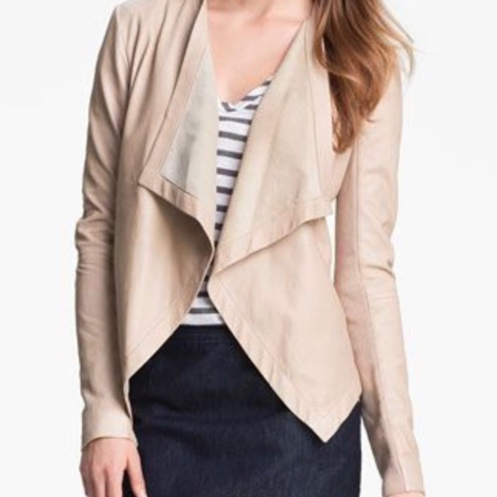 Halogen waterfall tan/nude faux jacket